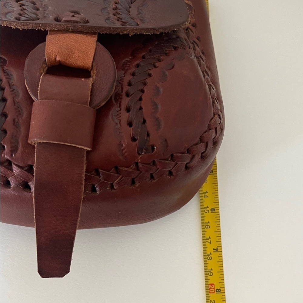 Artisan Leather Crossbody Bag in Deep Brown - Picture 11 of 11